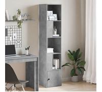 ""SALE 2025""Bibliothèque Moderne - Colonne Étagère - Gris béton - 40x36x189 cm - bois d'ingénierie,29,8 Kg 4060