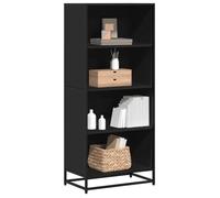 ""SALE 2025""Bibliothèque Moderne - Colonne Étagère noir 60x35x139 cm - bois d'ingénierie,32,5 Kg 3208