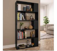 ""SALE 2025""Bibliothèque Moderne - Colonne Étagère Séparateur de pièce Noir - Bois d’ingénierie,25,83 Kg 3119
