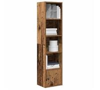 ""SALE 2025""Bibliothèque Moderne - Colonne Étagère - vieux bois - 31x24x127 cm - bois d'ingénierie,13,05 Kg 5143