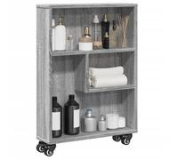 ""SALE 2025""Bibliothèque Moderne - Étagère Chariot de rangement étroit - Sonoma gris - bois d'ingénierie,8,4 Kg 5951