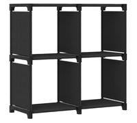 ""SALE 2025""Bibliothèque Moderne - Meuble Étagère d'affichage 4 cubes Noir 69x30x72,5 cm Tissu,1,55 Kg 1478