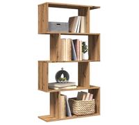 ""SALE 2025""Bibliothèque Moderne - Meuble Étagère séparatrice de pièce à 4 niveaux chêne artisanal,16,41 Kg 6251