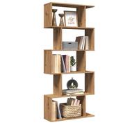 ""SALE 2025""Bibliothèque Moderne - Meuble Étagère séparatrice de pièce à 5 niveaux chêne artisanal,19,58 Kg 9484