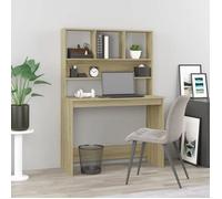 ""SALE 2025""Bureau informatique multimédia - Bureau avec étagères - multi-rangements - Chêne sonoma - 102x45x148 cm,26,04 Kg 2020