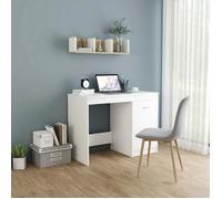 ""SALE 2025""Bureau informatique multimédia - Bureau Blanc 100x50x76 cm - bois d'ingénierie,28,15 Kg 5715