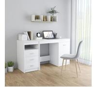 ""SALE 2025""Bureau informatique multimédia - Bureau Blanc 140x50x76 cm - Bois d’ingénierie,51,04 Kg 1540