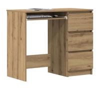 ""SALE 2025""Bureau informatique multimédia - Bureau chêne artisanal 90x45x76 cm - bois d'ingénierie,28,35 Kg 5030