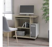 ""SALE 2025""Bureau informatique multimédia - Bureau d'ordinateur - Chêne sonoma - 80x50x75 cm - bois d'ingénierie,25,55 Kg 5799