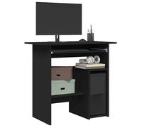 ""SALE 2025""Bureau informatique multimédia - Bureau Noir 80x45x74 cm - Bois d’ingénierie,19,84 Kg 6338