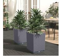 ""SALE 2025""Cache de fleurs VIDAXL - Jardinières - Lot de 2 - bleu gris 30x30x37 cm polypropylène chill885867