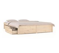 ""SALE 2025""Cadre de lit - 2 places - avec tiroirs 200x200 cm - Charge : 280 kg - CHILL93818