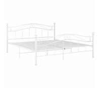 ""SALE 2025""Cadre de lit - 2 places - Blanc Métal 200x200 cm - Charge : 280 kg - CHILL59540