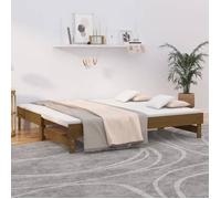 ""SALE 2025""Cadre de lit/ Lit coulissant - Lit 2 personnes - marron miel 2x(75x190) cm,27.2 Kg 5725