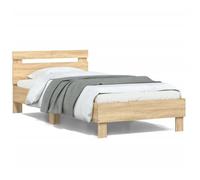 ""SALE 2025""Cadre de lit single - 1 place - avec tête de lit 100x200 cm - Charge : 280 kg - CHILL88608