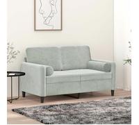 ""SALE 2025""Canapé fixe - Canapé 2 places avec oreillers - gris clair - 120 cm velours - 138x77x80 cm,22,3 Kg 5793
