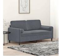 ""SALE 2025""Canapé fixe - Canapé 2 places avec oreillers - gris foncé - 140 cm velours - 158x77x80 cm,23,7 Kg 3846