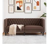 ""SALE 2025""Canapé fixe - Canapé à 2 places Chesterfield marron similicuir - 174x74,5x70,5 cm,28,9 Kg 8211