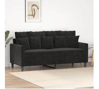 ""SALE 2025""Canapé fixe - Canapé à 2 places Noir 140 cm Velours - 158x77x80 cm 23 35 Kg 1398