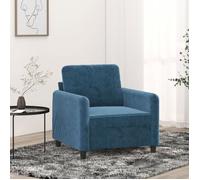 ""SALE 2025""Canapé fixe - Fauteuil Bleu 60 cm Velours - 78x77x80 cm,14 Kg 8383