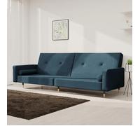 ""SALE 2025""Canapé-lit à 2 places avec deux oreillers - convertible - bleu velours - 220x84,5x69 cm,30 Kg 9235