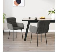 ""SALE 2025""Chaises à manger - lot de 2 - Chaises de Salon - gris foncé - Velours - 51,5x61x78,5 cm,11,6 Kg 6845
