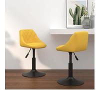 ""SALE 2025""Chaises à manger pivotantes - lot de 2 - Chaises de Salon - jaune moutarde velours - 46x44x62,5 cm,10,5 Kg 6966