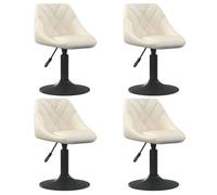 ""SALE 2025""Chaises pivotantes à manger - lot de 4 - Chaises de Salon - crème velours - 46x44x62,5 cm,21 Kg 1505