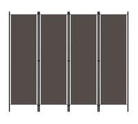 ""SALE 2025""Cloison de séparation 4 panneaux - Paravent intérieur - Anthracite 200x180 cm,3,59 Kg 7317