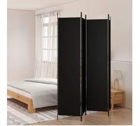 ""SALE 2025""Cloison de séparation 4 panneaux - Paravent intérieur - Noir 200x220 cm Tissu,4,37 Kg 9728