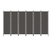""SALE 2025""Cloison de séparation 6 panneaux - Paravent intérieur - Anthracite 300x180 cm,5,36 Kg 7698