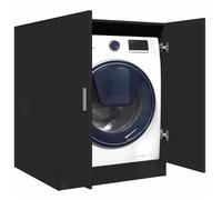 ""SALE 2025""Colonne de salle de bain - CLOUD - Meuble pour machine à laver - Noir 71x71,5x91,5 cm chill610136