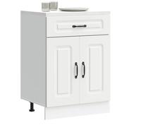 ""SALE 2025""Commode bahut cuisine - Armoire de cuisine Kalmar blanc - bois d'ingénierie,24,2 Kg 5647