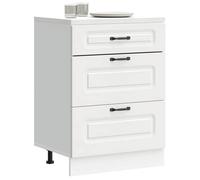 ""SALE 2025""Commode bahut cuisine - Armoire de cuisine Kalmar blanc - bois d'ingénierie,27,3 Kg 1130