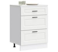 ""SALE 2025""Commode bahut cuisine - Armoire de cuisine Porto - blanc - bois d'ingénierie,27,05 Kg 9344