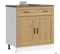 ""SALE 2025""Commode bahut cuisine - Armoire de cuisine Porto - chêne artisanal - bois d'ingénierie,29,06 Kg 7034