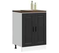 ""SALE 2025""Commode bahut cuisine - Armoire de cuisine Porto - noir - bois d'ingénierie,21,85 Kg 3495