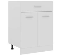 ""SALE 2025""Commode bahut cuisine - Armoire de plancher à tiroir - Blanc 60x46x81,5cm Bois ingénierie,25 Kg 4650