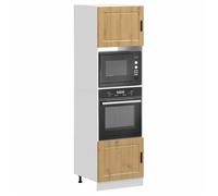 ""SALE 2025""Commode bahut cuisine - Armoires de four - Lot de 2 - Porto - chêne artisanal - bois d'ingénierie,54,8 Kg 2118