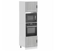 ""SALE 2025""Commode bahut cuisine - Armoires de four - Lot de 2 - Porto - Sonoma gris - bois d'ingénierie,54,82 Kg 8024