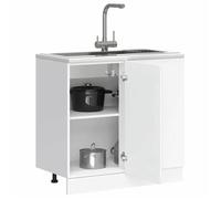 ""SALE 2025""Commode bahut cuisine - Meuble bas du lavabo blanc - bois d'ingénierie,26,9 Kg 3744