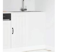 ""SALE 2025""Commode bahut cuisine - Meuble de base de lavabo Lucca blanc - bois d'ingénierie,27,1 Kg 8534