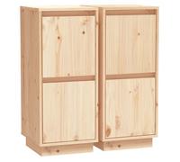 “SALE 2025”Commode Lot de 2 Buffets bas salon - Classique - 31,5x34x75 cm - Bois massif de pin chill382663