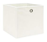 ""SALE 2025""Cubes de rangement - Boîtes de rangement - Lot de 4 - Blanc 32x32x32 cm Tissu chill992225