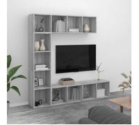 ""SALE 2025""Ensemble Bibliothèque Moderne - Colonne Étagère meuble TV 3 pcs - Sonoma gris - 180x30x180 cm,58,48 Kg 8147