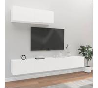 ""SALE 2025""Ensemble de meubles TV 3 pcs - Unité Murale TV - Blanc - bois d'ingénierie,48,04 Kg 6984