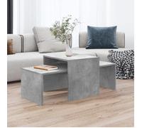 ""SALE 2025""Ensemble de table basse - Table d’Appoint de Salon - Gris béton - 100x48x40 cm Bois ingénierie,15,51 Kg 8683