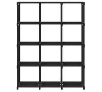 ""SALE 2025""Étagère de rangement/Bibliothèque - MOOD - Étagère d'affichage 12 cubes Noir 103x30x141 cm Tissu Chill9978213