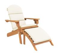 ""SALE 2025""Fauteuils relax/Maximum 110 kg - Chaise de jardin Adirondack et repose-pieds bois massif acacia Chill778279