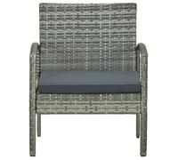 ""SALE 2025""Fauteuils relax/Maximum 110 kg - Chaise de jardin avec coussin Résine tressée Gris Chill635199